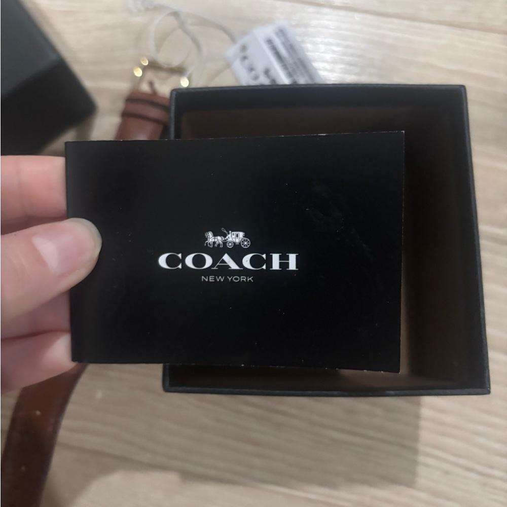 Brown Coach Greyson watch with embossed strap - Picture 4 of 6
